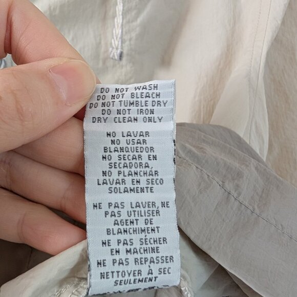 Thread & Supply Beige Light Half Zip Pullover Windbreaker with Hood - Size L - Picture 9 of 11